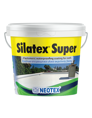 საღებავი საიზოლაციო SILATEX SUPER WHITE 12KG — თხევადი ჰიდროიზოლაცია